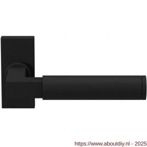 GPF Bouwbeslag ZwartWit 8213.61-01 Kuri deurkruk op rechthoekige rozet 70x32x10 mm zwart - A21009323 - afbeelding 1