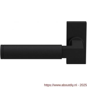 GPF Bouwbeslag ZwartWit 8213.61-01L Kuri deurkruk gatdeel op rechthoekige rozet 70x32x10 mm linkswijzend zwart - A21010245 - afbeelding 1