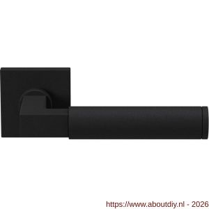 GPF Bouwbeslag ZwartWit GPF8213.61-02R Kuri deurkruk gatdeel op vierkant rozet 50x50x8 mm rechtswijzend zwart - A21010248 - afbeelding 1
