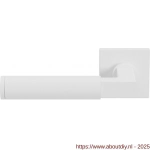 GPF Bouwbeslag ZwartWit 8214.62-02L Kuri deurkruk gatdeel op vierkant rozet 50x50x8 mm linkswijzend wit - A21013953 - afbeelding 1