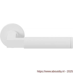 GPF Bouwbeslag ZwartWit GPF8214.62-00 Kuri deurkruk op rond rozet 50x8 mm wit - A21013947 - afbeelding 1