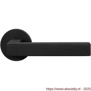 GPF Bouwbeslag ZwartWit 8216.61-00 Zaki+ deurkruk op rond rozet 50x8 mm zwart - A21009330 - afbeelding 1