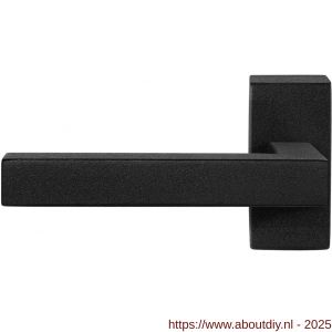 GPF Bouwbeslag ZwartWit 8216.61-01L Zaki+ deurkruk gatdeel op rechthoekige rozet 70x32x10 mm linkswijzend zwart - A21010259 - afbeelding 1