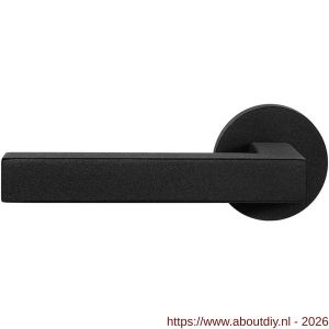 GPF Bouwbeslag ZwartWit GPF8216.61-00L/R Zaki+ deurkruk gatdeel op rond rozet 50x8 mm links-rechtswijzend zwart - A21010258 - afbeelding 1