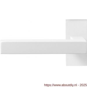 GPF Bouwbeslag ZwartWit 8218.62-01L Zaki+ deurkruk gatdeel op rechthoekige rozet 70x32x10 mm linkswijzend wit - A21013962 - afbeelding 1