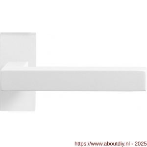 GPF Bouwbeslag ZwartWit 8218.62-01R Zaki+ deurkruk gatdeel op rechthoekige rozet 70x32x10 mm rechtswijzend wit - A21013964 - afbeelding 1