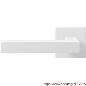 GPF Bouwbeslag ZwartWit 8218.62-02L Zaki+ deurkruk gatdeel op vierkant rozet 50x50x8 mm linkswijzend wit - A21013963 - afbeelding 1