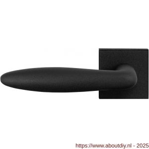 GPF Bouwbeslag ZwartWit 8220.61-02L Pepe deurkruk gatdeel op vierkant rozet 50x50x8 mm linkswijzend zwart - A21010269 - afbeelding 1