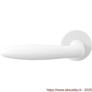 GPF Bouwbeslag ZwartWit 8222.62-00L/R Pepe deurkruk gatdeel op rond rozet 50x8 mm links-rechtswijzend wit - A21013968 - afbeelding 1