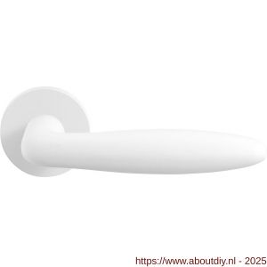 GPF Bouwbeslag ZwartWit GPF8222.62-00 Pepe deurkruk op rond rozet 50x8 mm wit - A21013966 - afbeelding 1