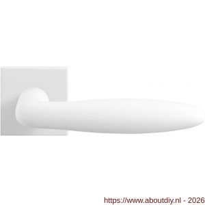 GPF Bouwbeslag ZwartWit GPF8222.62-02R Pepe deurkruk gatdeel op vierkant rozet 50x50x8 mm rechtswijzend wit - A21013970 - afbeelding 1