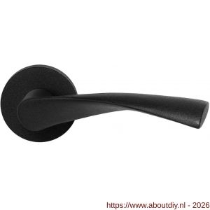 GPF Bouwbeslag ZwartWit GPF8225.61-00R Kino deurkruk gatdeel op rond rozet 50x8 mm rechtswijzend zwart - A21010275 - afbeelding 1