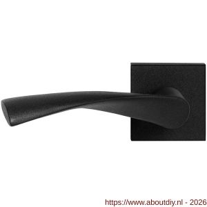 GPF Bouwbeslag ZwartWit GPF8225.61-02L Kino deurkruk gatdeel op vierkant rozet 50x50x8 mm linkswijzend zwart - A21010276 - afbeelding 1