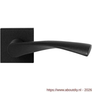 GPF Bouwbeslag ZwartWit GPF8225.61-02R Kino deurkruk gatdeel op vierkant rozet 50x50x8 mm rechtswijzend zwart - A21010277 - afbeelding 1
