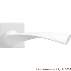 GPF Bouwbeslag ZwartWit 8227.62-02R Kino deurkruk gatdeel op vierkant rozet 50x50x8 mm rechtswijzend wit - A21013976 - afbeelding 1