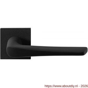 GPF Bouwbeslag ZwartWit GPF8230.61-02R Tiki deurkruk gatdeel op vierkant rozet 50x50x8 mm rechtswijzend zwart - A21010286 - afbeelding 1