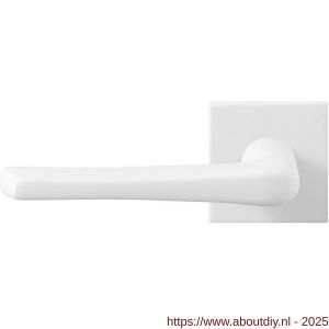 GPF Bouwbeslag ZwartWit 8232.62-02L Tiki deurkruk gatdeel op vierkant rozet 50x50x8 mm linkswijzend wit - A21013980 - afbeelding 1