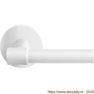 GPF Bouwbeslag ZwartWit 8233.62-00 Hipi Deux deurkruk op rond rozet 50x8 mm wit - A21013982 - afbeelding 1