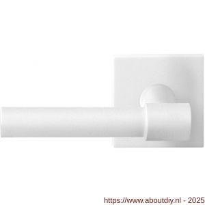 GPF Bouwbeslag ZwartWit 8233.62-02L Hipi Deux deurkruk gatdeel op vierkant rozet 50x50x8 mm linkswijzend wit - A21013985 - afbeelding 1