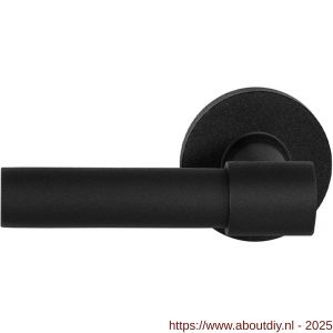 GPF Bouwbeslag ZwartWit 8234.61-00L/R Hipi Deux+ deurkruk gatdeel op rond rozet 50x8 mm links-rechtswijzend zwart - A21010296 - afbeelding 1