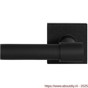 GPF Bouwbeslag ZwartWit 8234.61-02L Hipi Deux+ deurkruk gatdeel op vierkant rozet 50x50x8 mm linkswijzend zwart - A21010297 - afbeelding 1