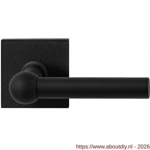 GPF Bouwbeslag ZwartWit GPF8235.61-02R Hipi deurkruk gatdeel op vierkant rozet 50x50x8 mm rechtswijzend zwart - A21010301 - afbeelding 1