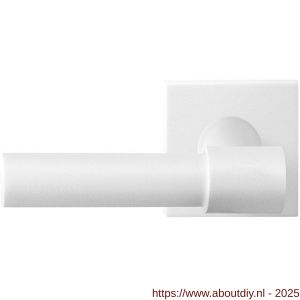 GPF Bouwbeslag ZwartWit 8236.62-02L Hipi Deux+ deurkruk gatdeel op vierkant rozet 50x50x8 mm linkswijzend wit - A21013990 - afbeelding 1