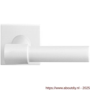 GPF Bouwbeslag ZwartWit 8236.62-02R Hipi Deux+ deurkruk gatdeel op vierkant rozet 50x50x8 mm rechtswijzend wit - A21013991 - afbeelding 1