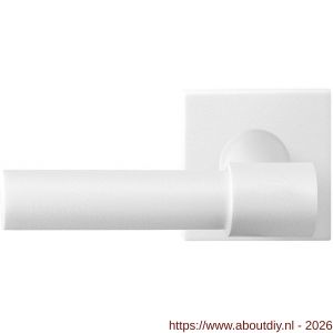 GPF Bouwbeslag ZwartWit GPF8236.62-02L Hipi Deux+ deurkruk gatdeel op vierkant rozet 50x50x8 mm linkswijzend wit - A21013990 - afbeelding 1