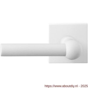 GPF Bouwbeslag ZwartWit 8237.62-02L Hipi deurkruk gatdeel op vierkant rozet 50x50x8 mm linkswijzend wit - A21013995 - afbeelding 1
