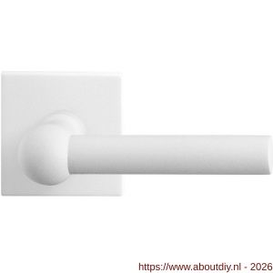 GPF Bouwbeslag ZwartWit GPF8237.62-02R Hipi deurkruk gatdeel op vierkant rozet 50x50x8 mm rechtswijzend wit - A21013996 - afbeelding 1