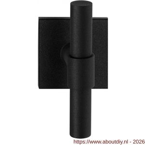 GPF Bouwbeslag ZwartWit GPF8238.61-02L Hipi Deux kruiskruk gatdeel op vierkant rozet 50x50x8 mm linkswijzend zwart - A21010309 - afbeelding 1