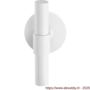 GPF Bouwbeslag ZwartWit 8239.62-00 Hipi Deux kruiskruk op rond rozet 50x8 mm wit - A21013998 - afbeelding 1