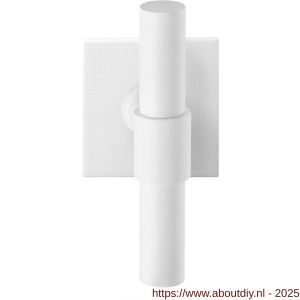 GPF Bouwbeslag ZwartWit 8239.62-02L Hipi Deux kruiskruk gatdeel op vierkant rozet 50x50x8 mm linkswijzend wit - A21014001 - afbeelding 1