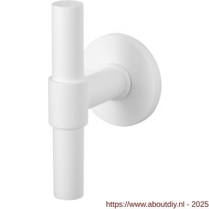 GPF Bouwbeslag ZwartWit 8239.62-05 Hipi Deux kruisknop vast met knopvastzetter op rond rozet 50x6 mm wit - A21014003 - afbeelding 1