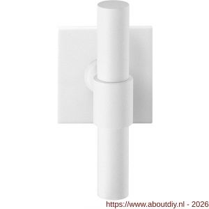 GPF Bouwbeslag ZwartWit GPF8239.62-02L Hipi Deux kruiskruk gatdeel op vierkant rozet 50x50x8 mm linkswijzend wit - A21014001 - afbeelding 1