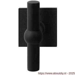 GPF Bouwbeslag ZwartWit 8240.61-02 Hipi kruiskruk op vierkant rozet 50x50x8 mm zwart - A21009366 - afbeelding 1