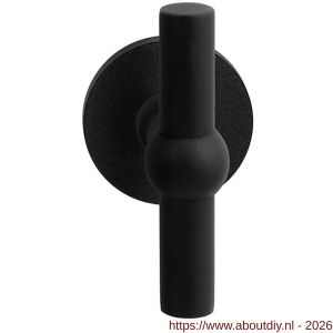 GPF Bouwbeslag ZwartWit GPF8240.61-00L/R Hipi kruiskruk gatdeel op rond rozet 50x8 mm links-rechtswijzend zwart - A21010314 - afbeelding 1