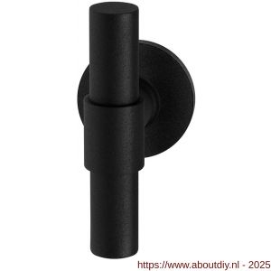 GPF Bouwbeslag ZwartWit 8241.61-00 Hipi Deux+ kruisknop vast met knopvastzetter op rond rozet 50x8 mm zwart - A21014005 - afbeelding 1