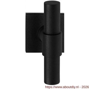 GPF Bouwbeslag ZwartWit GPF8241.61-02L Hipi Deux+ kruiskruk gatdeel op vierkant rozet 50x50x8 mm linkswijzend zwart - A21010318 - afbeelding 1