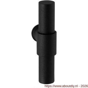 GPF Bouwbeslag ZwartWit GPF8241L/R Hipi Deux+ 105,5 mm deurkruk gatdeel links-rechtswijzend zwart - A21008047 - afbeelding 1