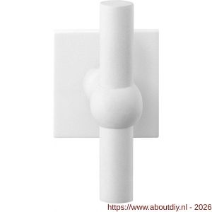 GPF Bouwbeslag ZwartWit GPF8242.62-02L Hipi kruiskruk gatdeel op vierkant rozet 50x50x8 mm linkswijzend wit - A21014009 - afbeelding 1
