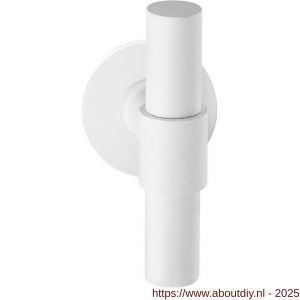 GPF Bouwbeslag ZwartWit 8243.62-00L/R Hipi Deux+ kruiskruk gatdeel op rond rozet 50x8 mm links-rechtswijzend wit - A21014014 - afbeelding 1