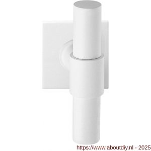 GPF Bouwbeslag ZwartWit 8243.62-02L Hipi Deux+ kruiskruk gatdeel op vierkant rozet 50x50x8 mm linkswijzend wit - A21014015 - afbeelding 1
