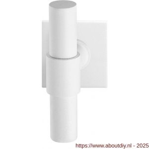 GPF Bouwbeslag ZwartWit 8243.62-02R Hipi Deux+ kruiskruk gatdeel op vierkant rozet 50x50x8 mm rechtswijzend wit - A21014016 - afbeelding 1