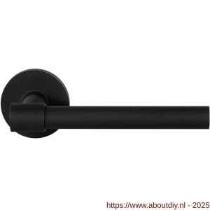 GPF Bouwbeslag ZwartWit 8244.61-00 Hipi Deux deurkruk op rond rozet 50x8 mm zwart - A21009373 - afbeelding 1