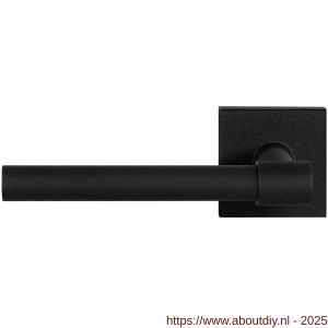 GPF Bouwbeslag ZwartWit 8244.61-02L Hipi Deux deurkruk gatdeel op vierkant rozet 50x50x8 mm linkswijzend zwart - A21010327 - afbeelding 1