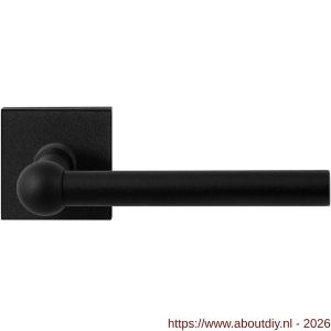 GPF Bouwbeslag ZwartWit GPF8245.61-02R Hipi deurkruk gatdeel op vierkant rozet 50x50x8 mm rechtswijzend zwart - A21010331 - afbeelding 1