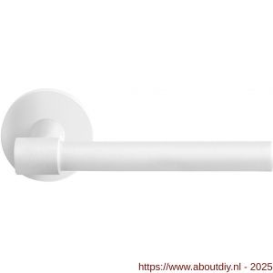 GPF Bouwbeslag ZwartWit 8246.62-00 Hipi Deux deurkruk op rond rozet 50x8 mm wit - A21014018 - afbeelding 1