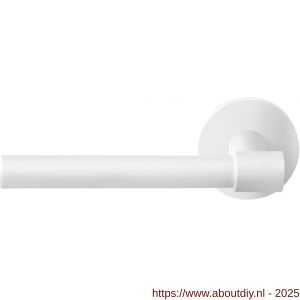 GPF Bouwbeslag ZwartWit 8246.62-00L/R Hipi Deux deurkruk gatdeel op rond rozet 50x8 mm links-rechtswijzend wit - A21014020 - afbeelding 1